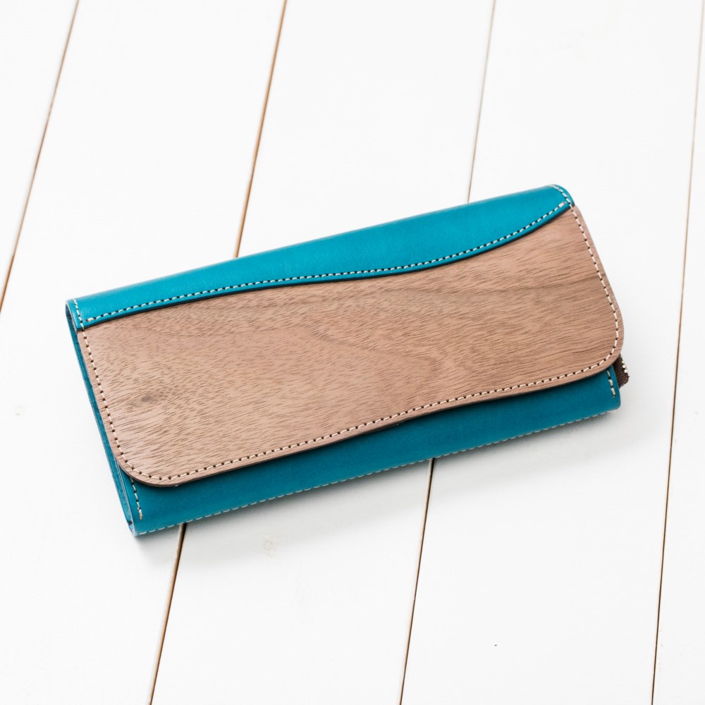 【RW】ロングウォレット　ブルー　[名入れ可]