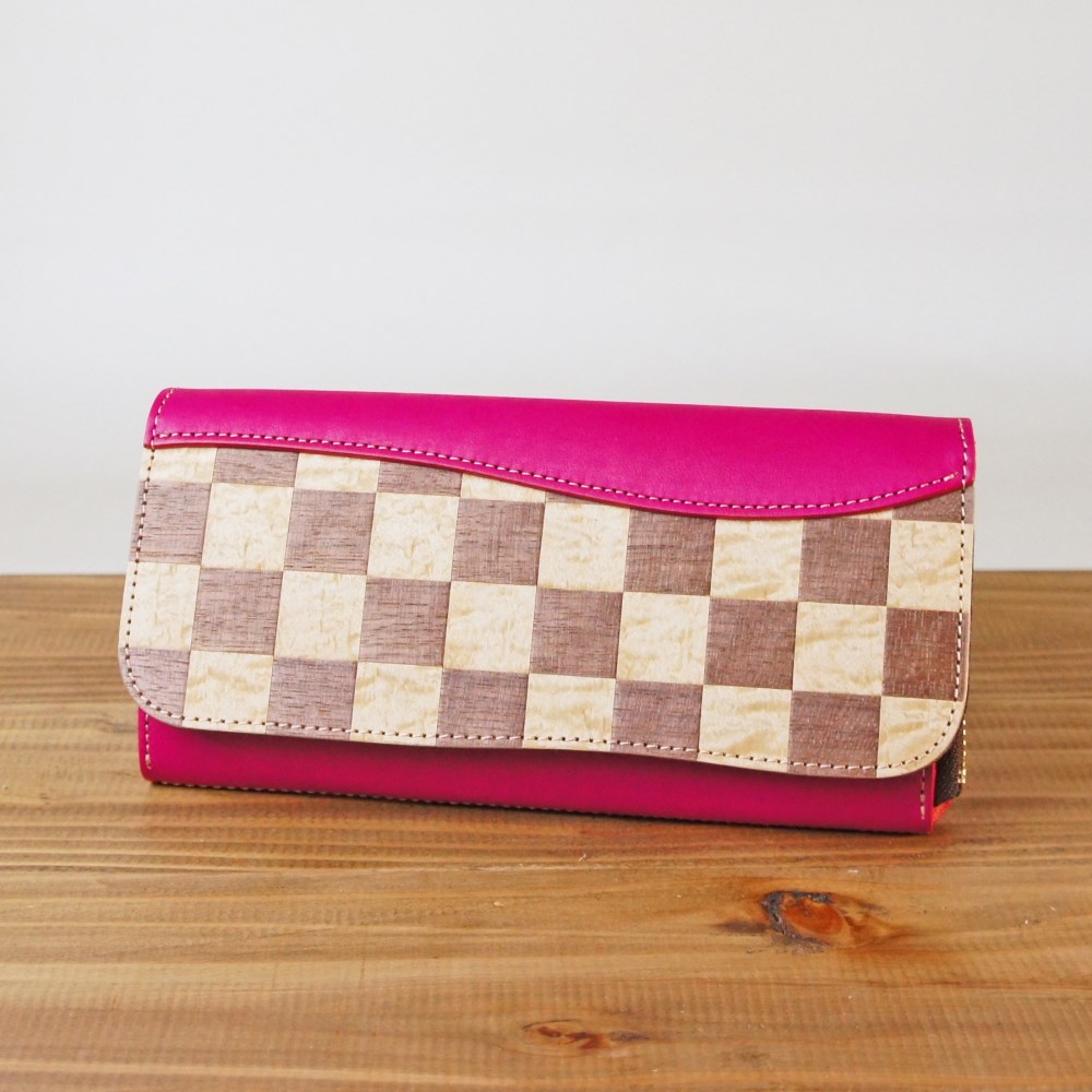 【ICHI】ロングウォレット　ピンク