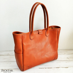 トートバッグ / シンプルなデザインの革バッグ イタリアンオイルレザー