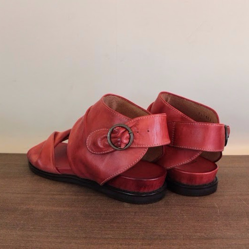 ねじねじサンダル/革/ハンドペイント/カラーオーダー/PL1402