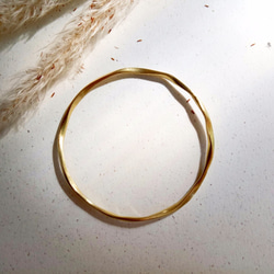 <山陵線-起伏> 黃銅 手鐲 手環 第2張的照片