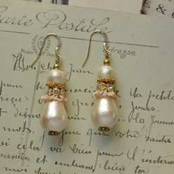 ＜Cotton　Pearl　Earrings ＞ 4枚目の画像