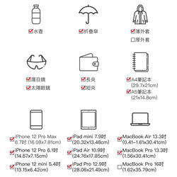 不規則口袋 全黑托特包 第7張的照片