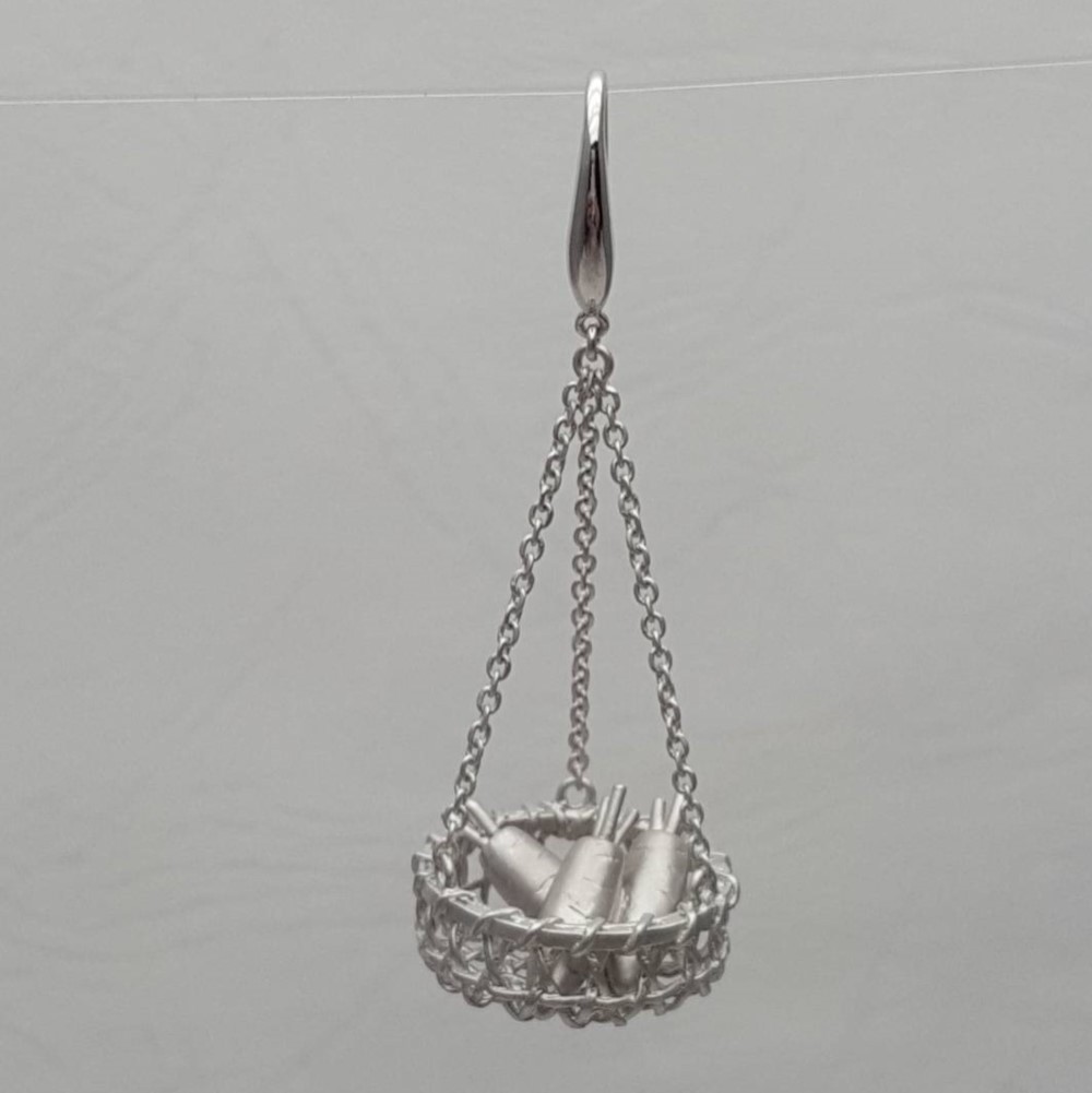 [HS]幸せな収穫Hongshengジュエリー0.925純銀製のイヤリング