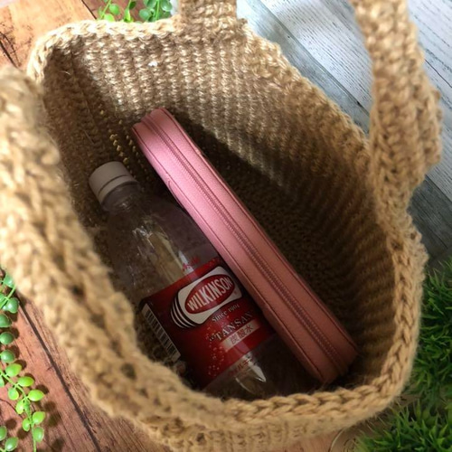 ♥️手編み♥️麻紐バッグ♥️夏バッグ♥️カゴバッグ♥️プードルちゃんのレースリボンバッグ♥️ ♥️手編み♥️麻紐バッグ♥️夏バッグ♥️カゴバッグ