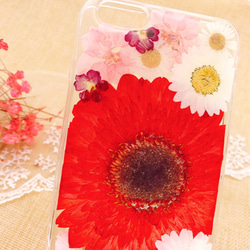 iPhoneX iPhone8/7/6S/5/SE/Plus 押し花 ケース 多機種対応 スマホケース 3枚目の画像