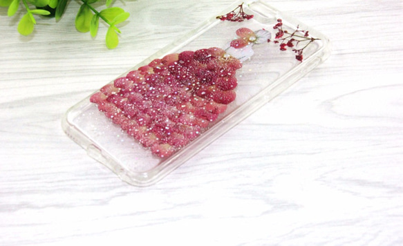 iPhoneX iPhone8/7/6S/5/SE/Plus 押し花 ケース 多機種対応 スマホケース 3枚目の画像