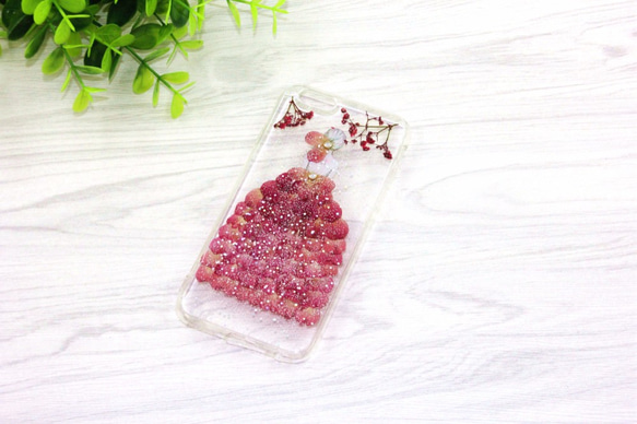 iPhoneX iPhone8/7/6S/5/SE/Plus 押し花 ケース 多機種対応 スマホケース 4枚目の画像