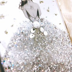 iPhoneX iPhone8/7/6S/5/SE/Plus 押し花 ケース 多機種対応 スマホケース 5枚目の画像