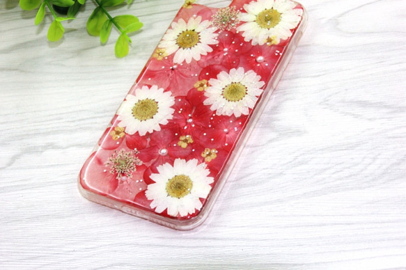 iPhoneX iPhone8/7/6S/5/SE/Plus 押し花 ケース 多機種対応 スマホケース 3枚目の画像