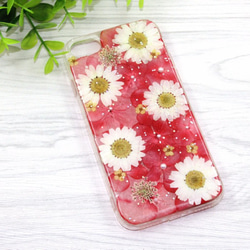 iPhoneX iPhone8/7/6S/5/SE/Plus 押し花 ケース 多機種対応 スマホケース 4枚目の画像