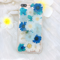 iPhoneX iPhone8/7/6S/5/SE/Plus 押し花 ケース 多機種対応 スマホケース 3枚目の画像
