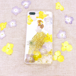 iPhoneX iPhone8/7/6S/5/SE/Plus 押し花 ケース 多機種対応 スマホケース 4枚目の画像