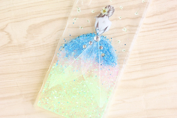 iPhoneX iPhone8/7/6S/5/SE/Plus 押し花 ケース 多機種対応 スマホケース 4枚目の画像