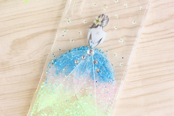 iPhoneX iPhone8/7/6S/5/SE/Plus 押し花 ケース 多機種対応 スマホケース 5枚目の画像