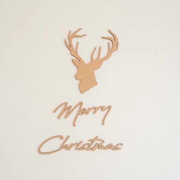 クリスマス 木製 レターバナー No.01［Merry Christmas］クリスマスアイテム 4枚目の画像
