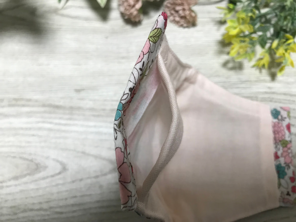 フィルターポケット付き立体マスク　女性用　YUWA花柄 2枚目の画像