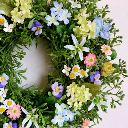 大きめ・優しい小花のリースC（35センチ）