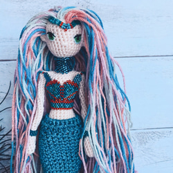 Amigurumi doll Mermaid • あみぐるみ 人形 マーメイド • コットン おもちゃ 10枚目の画像