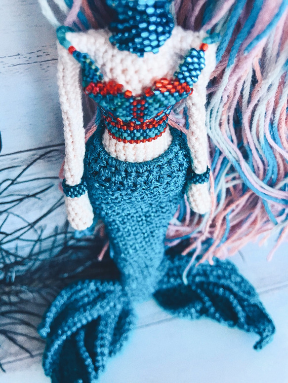 Amigurumi doll Mermaid • あみぐるみ 人形 マーメイド • コットン おもちゃ 2枚目の画像