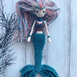 Amigurumi doll Mermaid • あみぐるみ 人形 マーメイド • コットン おもちゃ 3枚目の画像