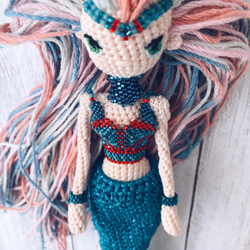 Amigurumi doll Mermaid • あみぐるみ 人形 マーメイド • コットン おもちゃ 4枚目の画像