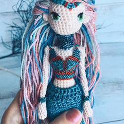 Amigurumi doll Mermaid • あみぐるみ 人形 マーメイド • コットン おもちゃ 7枚目の画像