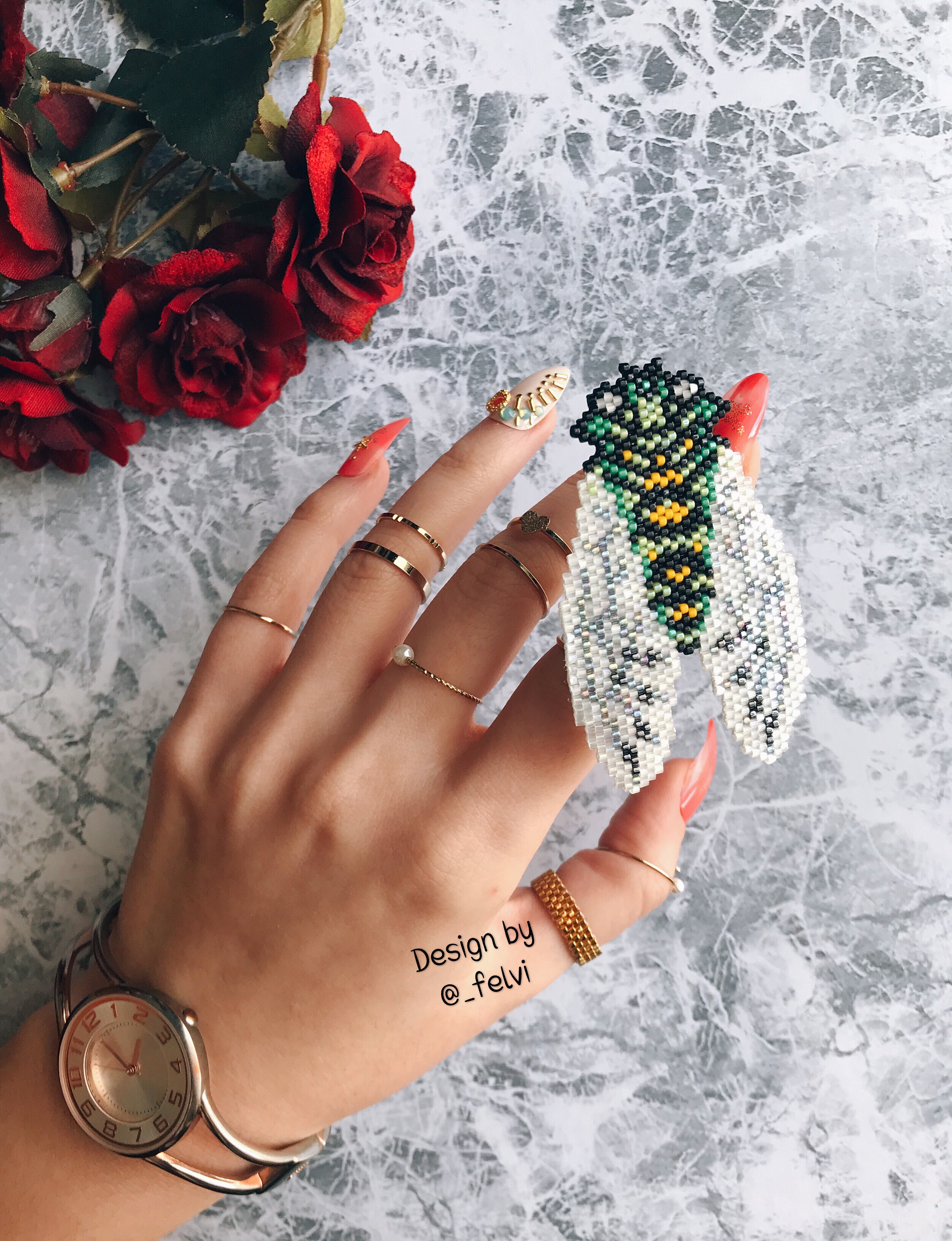 蝉・セミ・虫のブローチ