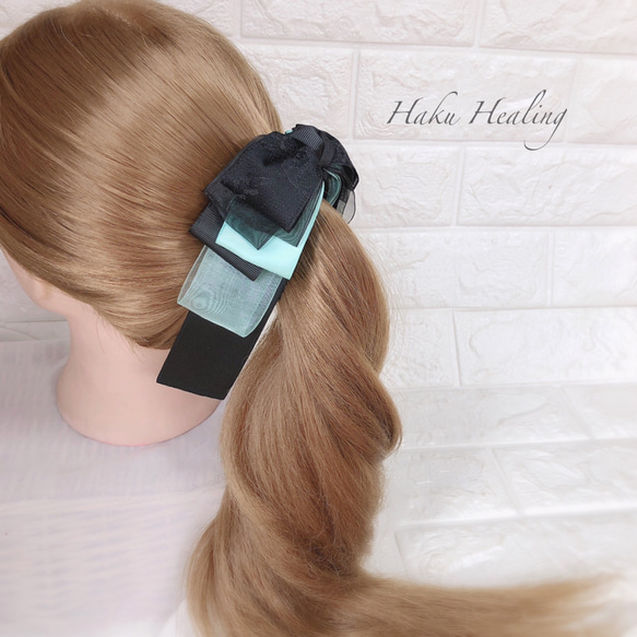 ティファニーブラック バナナクリップ ヘアクリップ・バナナ