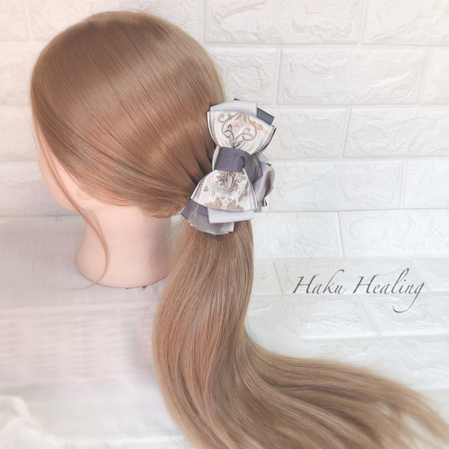 デザインクリップ 9cm Alexandre de Paris パール クリップ9cm クリア