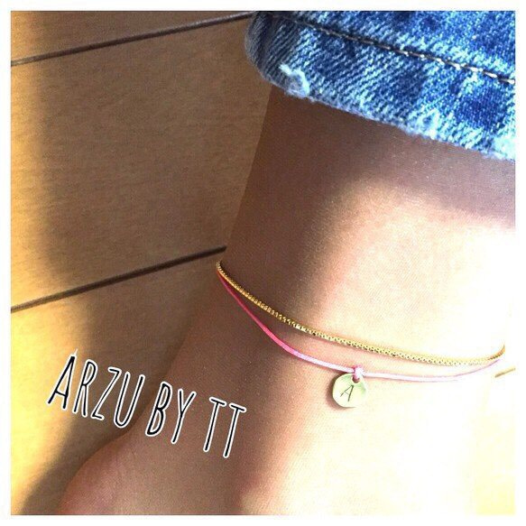 code anklet#name TAG☆gold 2枚目の画像