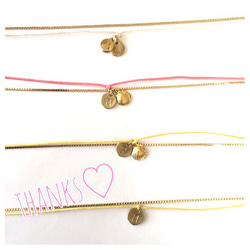 cord bracelet#nameTAG♡gold 3枚目の画像