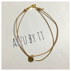 code anklet#name TAG☆leather 4枚目の画像