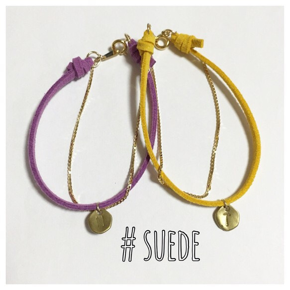 code bracelet#name TAG☆suede 2枚目の画像