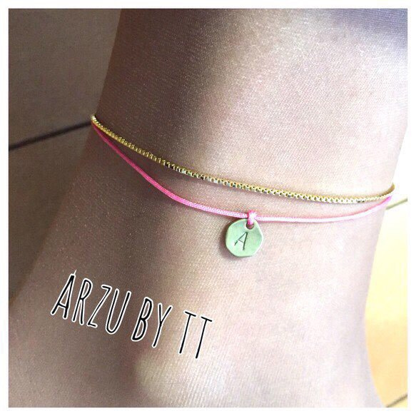 code anklet#name TAG☆gold 2枚目の画像