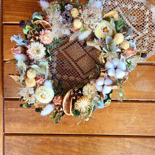 ドライフラワーリース～聖夜に星降る ドライフラワー fumi 通販