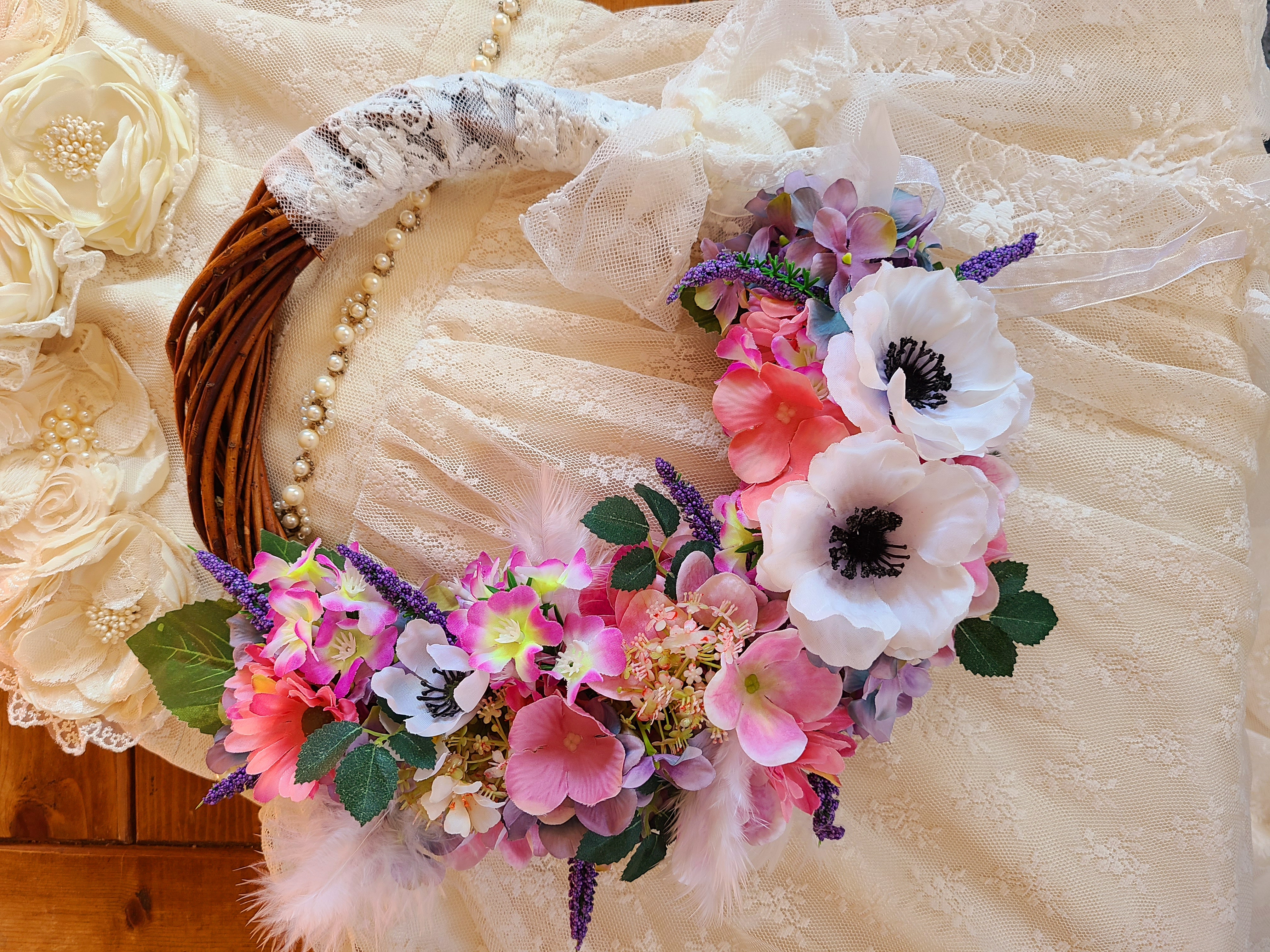 造花のリースブーケとブートニア～ウェディングソング