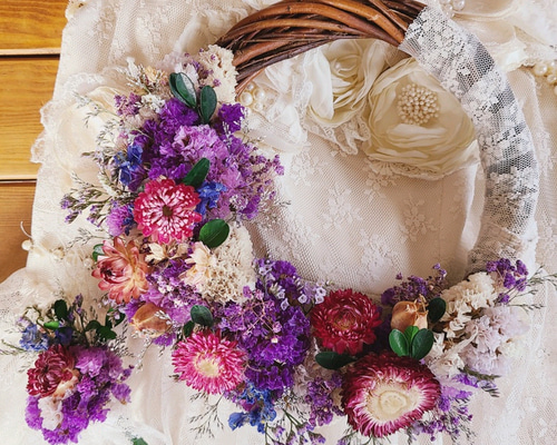 ドライフラワーリースとブートニア～one last kiss ブーケ fumi 通販