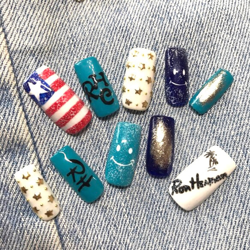 ロンハーマン風 ネイルチップ☺︎ ネイルチップ（つけ爪） RapuNta