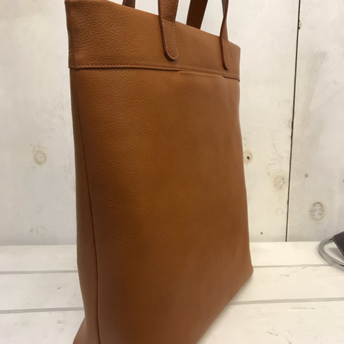 キャメル】牛革 縦型トートバッグ トートバッグ azzuni 通販 3853940