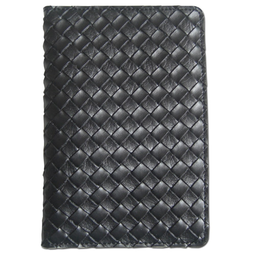 編み込み風合皮市松模様．お薬手帳入れ．診察券．健康保険証．年金手帳