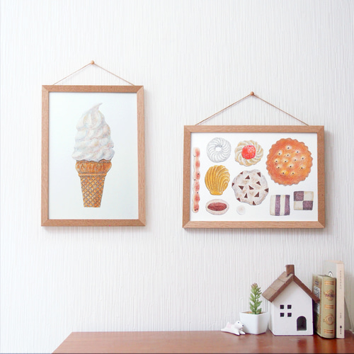 絵画 ソフトクリーム、アート、インテリア taiyozakka_k-soft