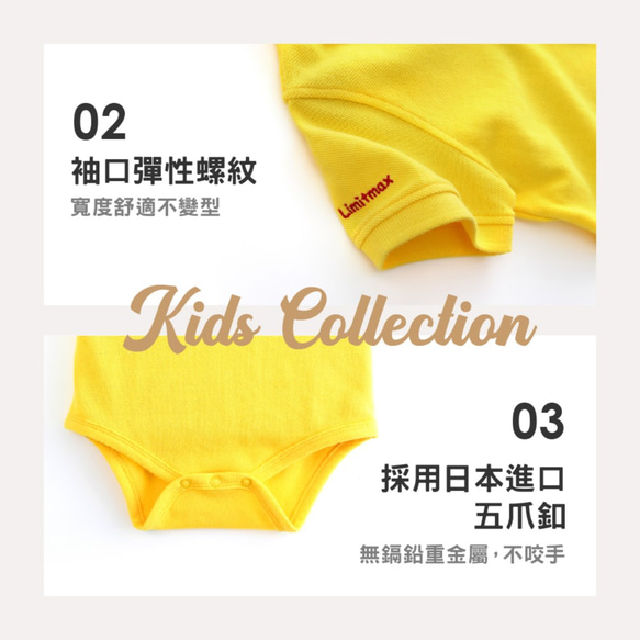 MIT獨家設計 經典款 純棉網眼 Polo 包屁衣 - 檸檬黃 Baby (台灣製造) 天然棉 第5張的照片