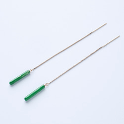 LAYER / POLE Earring Short Green 1枚目の画像