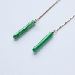 LAYER / POLE Earring Short Green 2枚目の画像