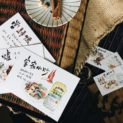 台灣傳統小吃插畫明信片-全套六張 第1張的照片