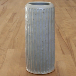 花瓶　単純筒形白 2枚目の画像