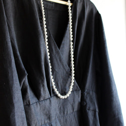 リネン　セレモニードレス　ブラック 4枚目の画像