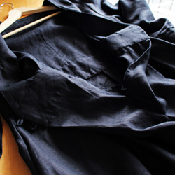 リネン　セレモニードレス　ブラック 5枚目の画像