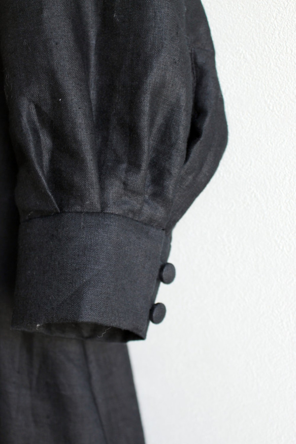 リネン　セレモニードレス　ブラック 6枚目の画像